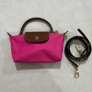 Longchamp Le Pliage Canvas Mini Bag Barbie Pink